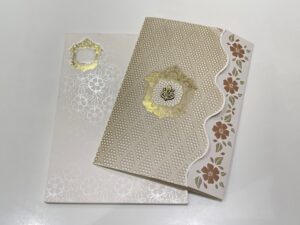 Classic Pearl Floral Wedding Invitation Card PRT.12654