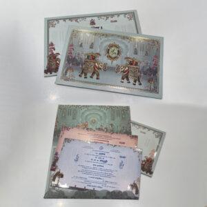 Royal Elephant Theme Wedding Invitation – PRT 13894