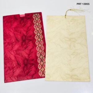 Royal Maroon Charm Wedding Card – PRT 13955